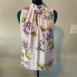 WHBM Hydrangea floral spring tank Grommet high neck size small